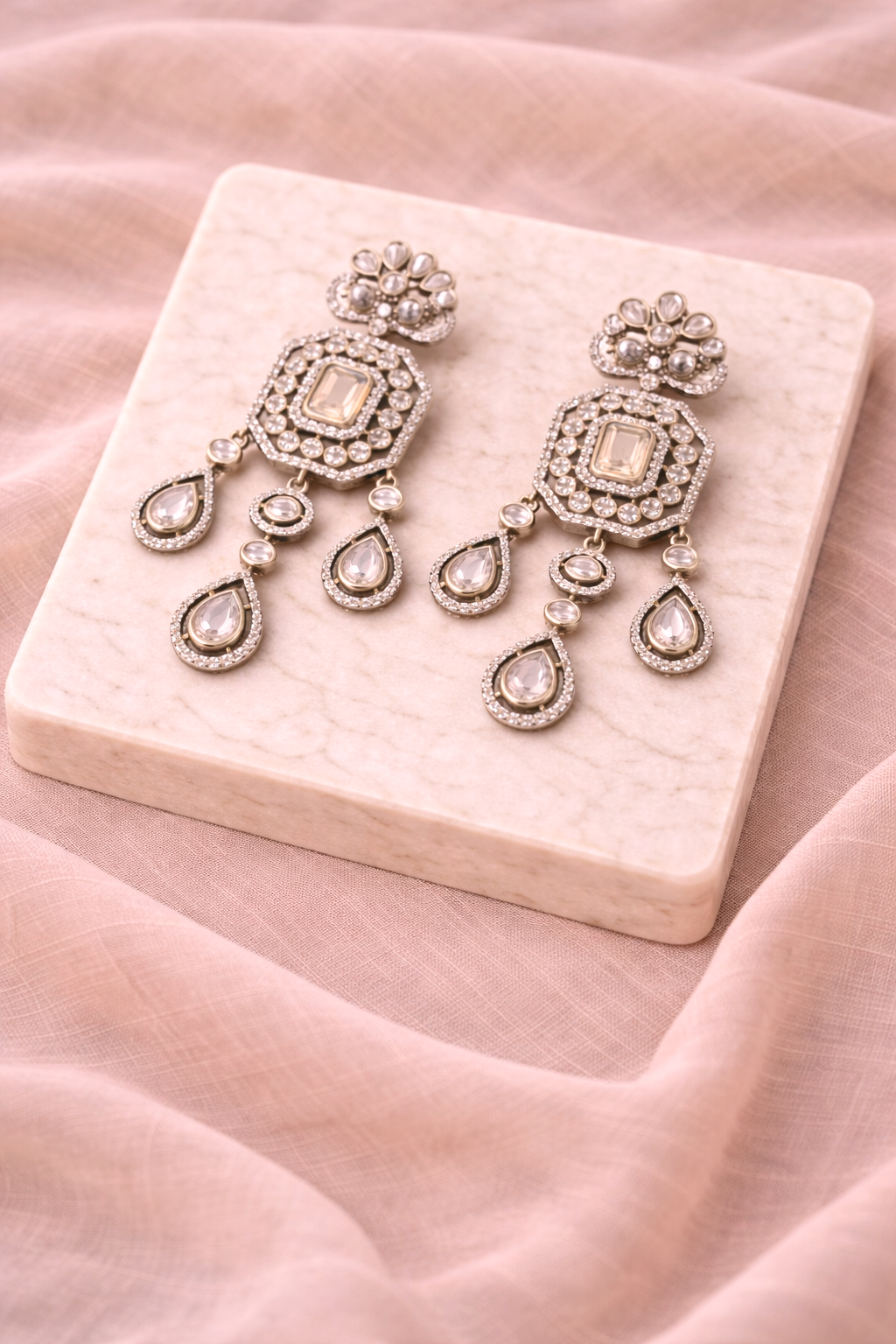 Polki Chandelier Earrings